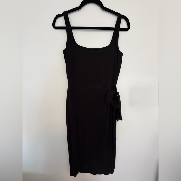 See You Monday Dresses & Skirts - See You Monday Black Midi Wrap Dress